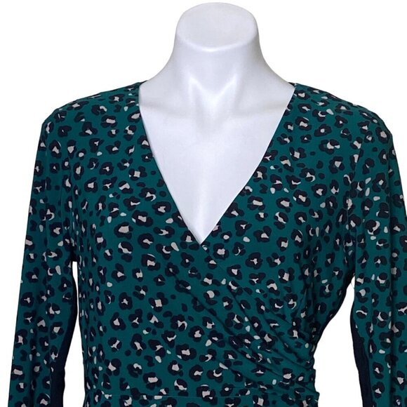 Tommy Hilfiger Green Leopard Print Sheath Dress, NWT $13/4-Sleeve Women's Size 1 - Picture 4 of 11